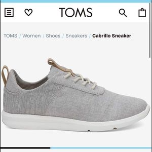 NWT Toms Cabrillo Drizzle Grey.